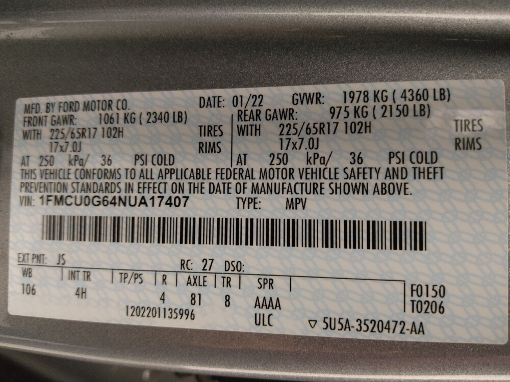 2022 Ford Escape in Midlothian, IL 60445 - 18093386 33