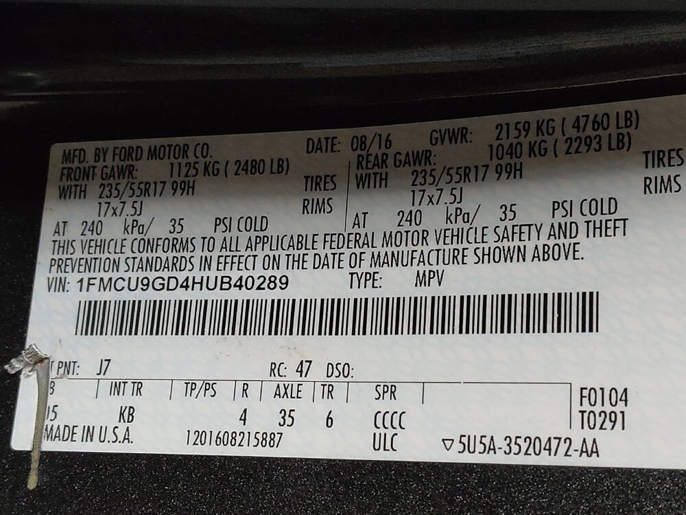 2017 Ford Escape in Columbia, SC 29210 - 18093392 33