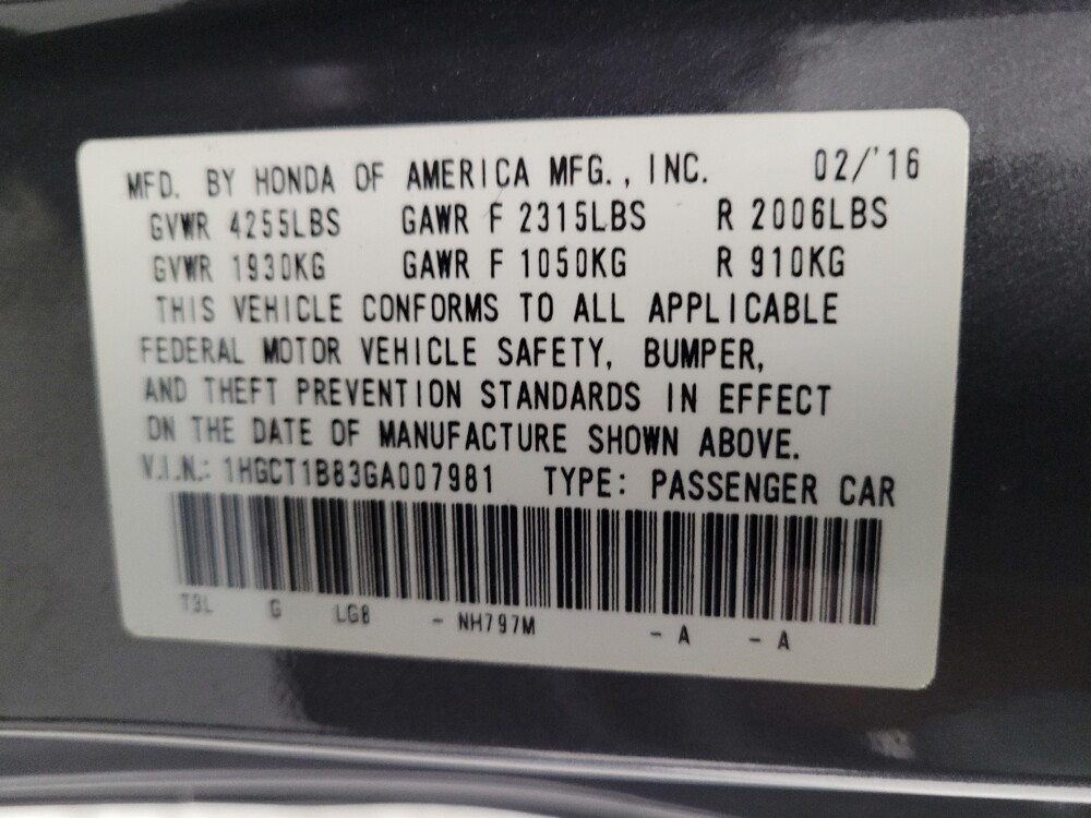 2016 Honda Accord in Sacramento, CA 95821 - 18093398 33