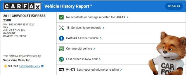 2011 Chevrolet Express 2500 in Blauvelt, NY 10913 - 18093458 8