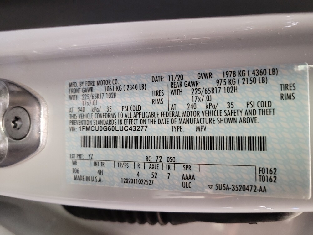 2020 Ford Escape in Downey, CA 90241 - 18093465 33