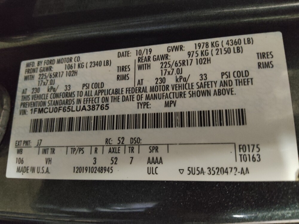 2020 Ford Escape in Marietta, GA 30062 - 18093499 33