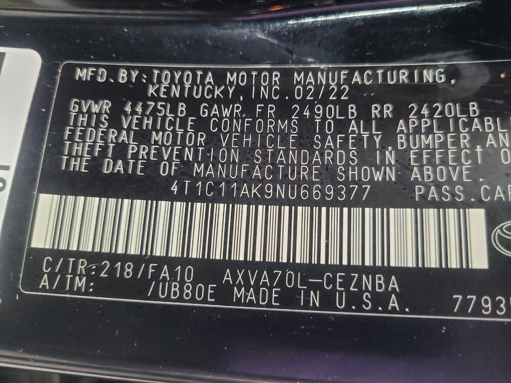 2022 Toyota Camry in Birmingham, AL 35215 - 18093504 33