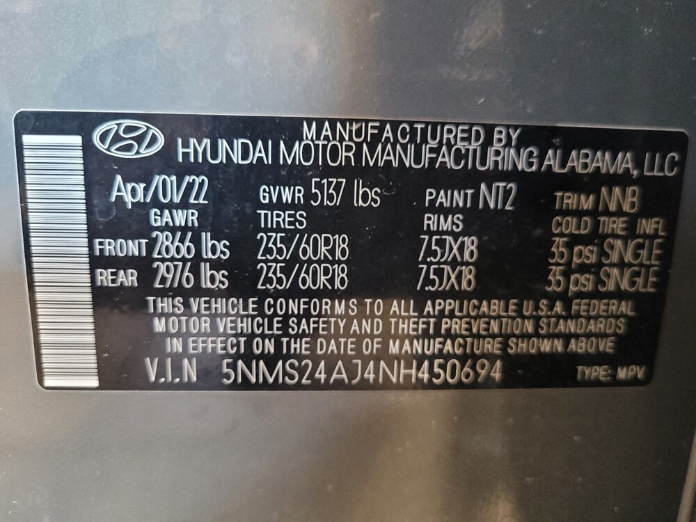 2022 Hyundai Santa Fe in Kissimmee, FL 34744 - 18093518 33