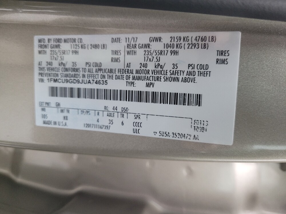 2018 Ford Escape in Las Vegas, NV 89102 - 18093532 33