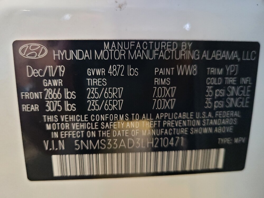 2020 Hyundai Santa Fe in Savannah, GA 31419 - 18093552 33