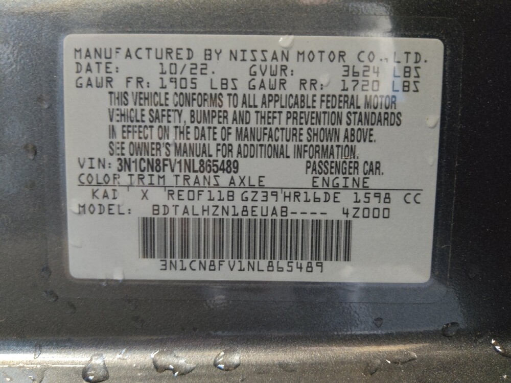 2022 Nissan Versa in Greenville, NC 27834 - 18093565 33