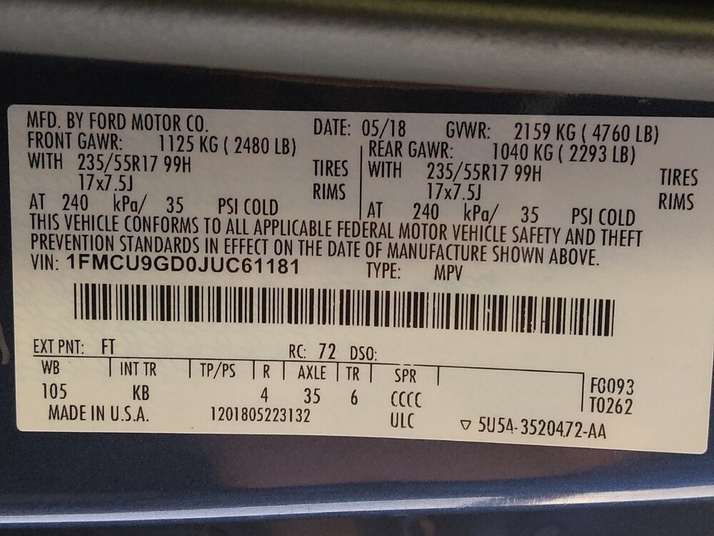 2018 Ford Escape in Baton Rouge, LA 70816 - 18093620 33