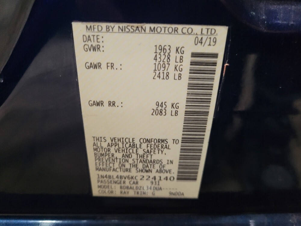 2019 Nissan Altima in Glen Burnie, MD 21061 - 18093632 33