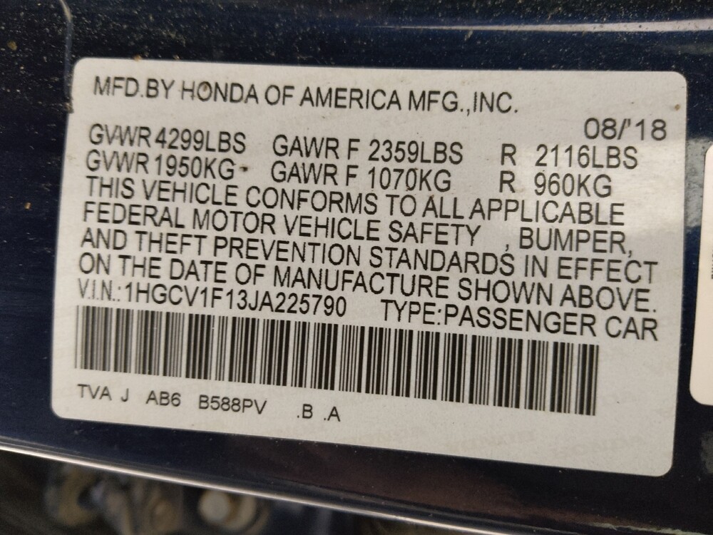 2018 Honda Accord in Springfield, MO 65807 - 18093653 33