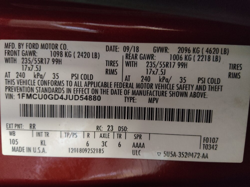 2018 Ford Escape in Jacksonville, FL 32210 - 18093675 33