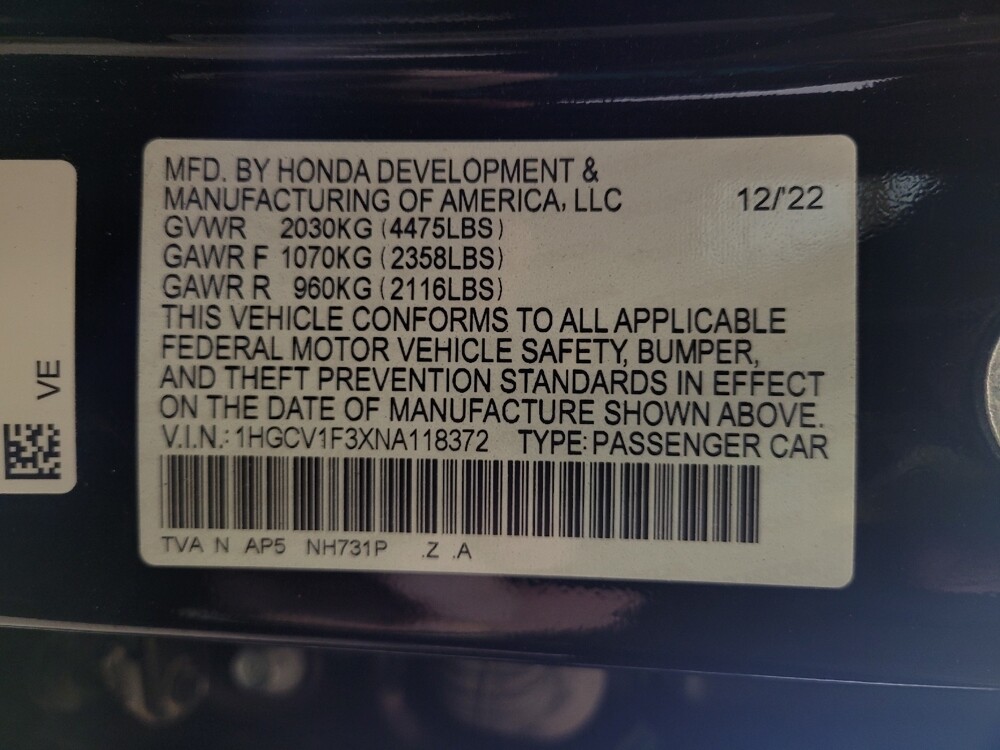 2022 Honda Accord in Louisville, KY 40258 - 18093680 33