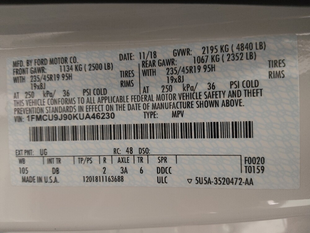 2019 Ford Escape in Jacksonville, FL 32210 - 18093716 33