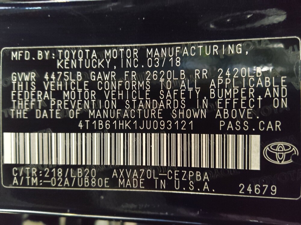 2018 Toyota Camry in Gainesville, FL 32609 - 18093728 33