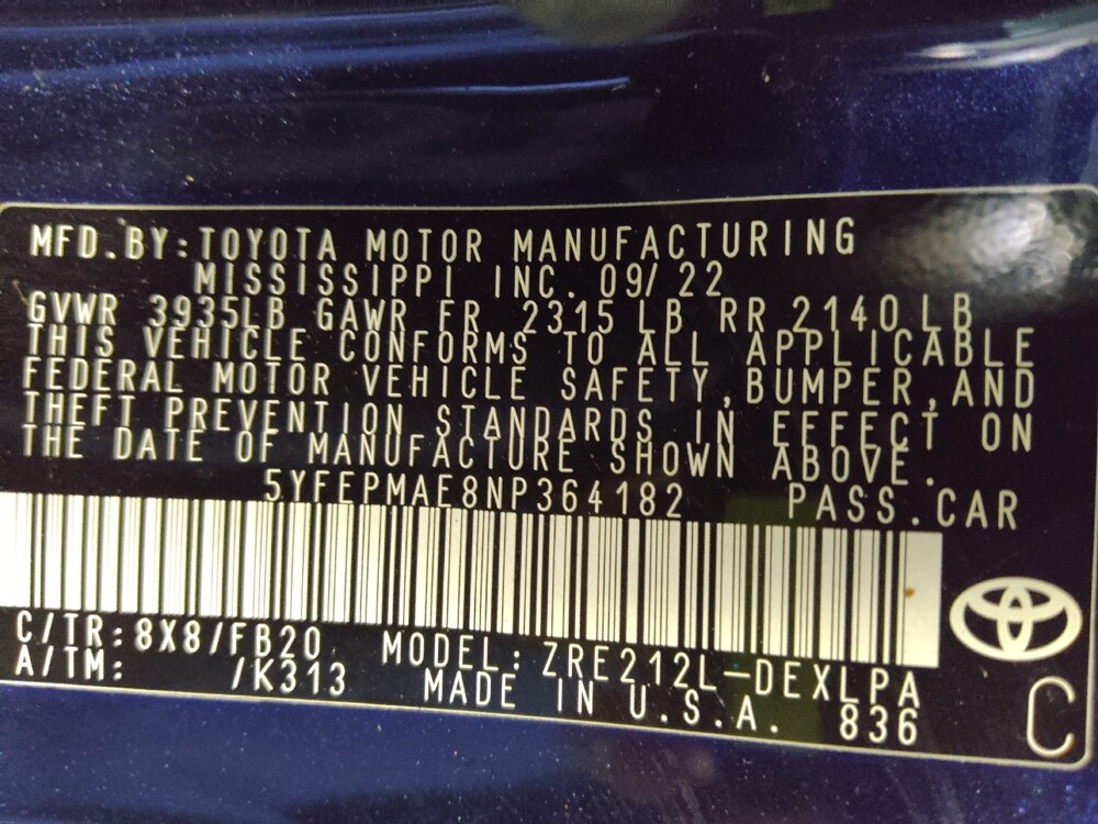 2022 Toyota Corolla in Tallahassee, FL 32304 - 18093770 33