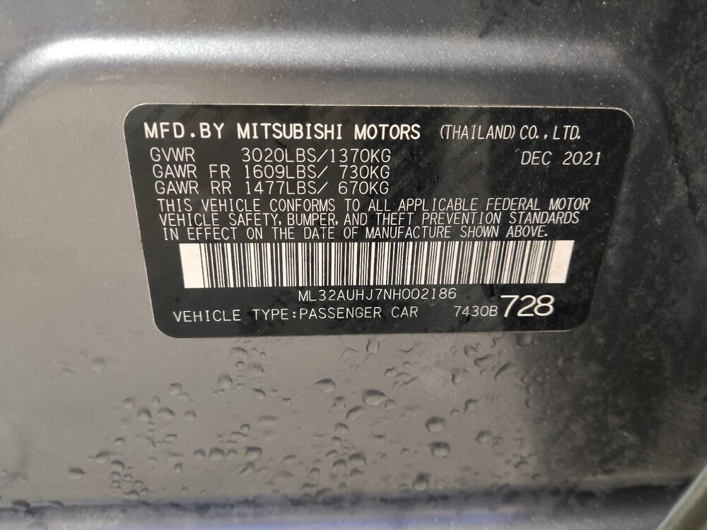 2022 Mitsubishi Mirage in Conyers, GA 30094 - 18093807 33