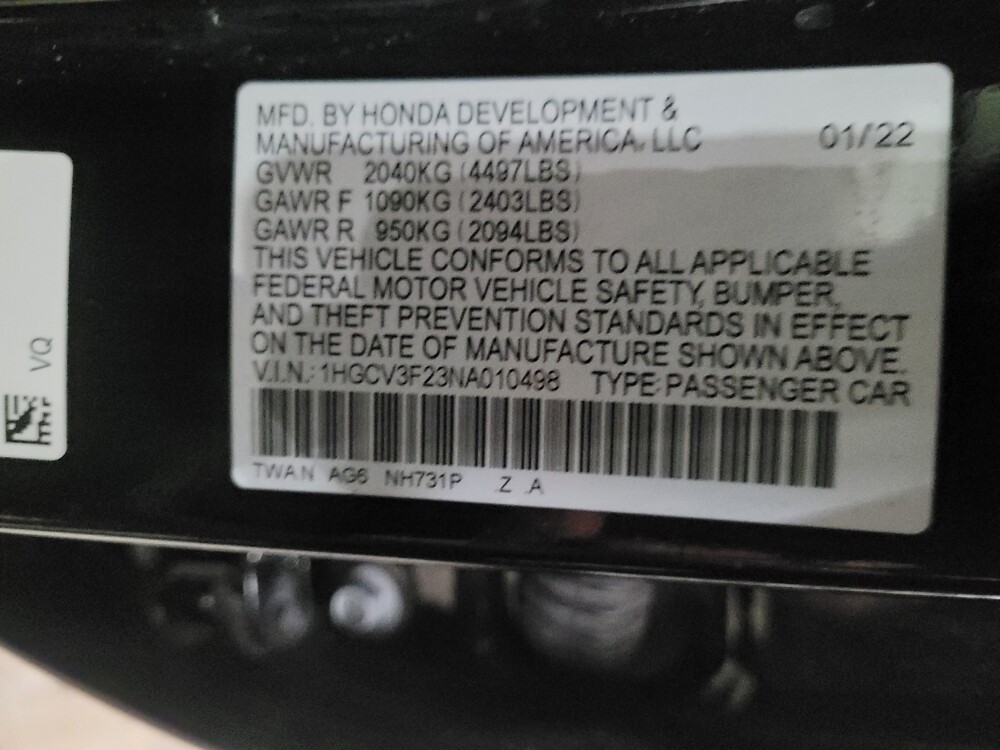 2022 Honda Accord in New Castle, DE 19720 - 18093823 33