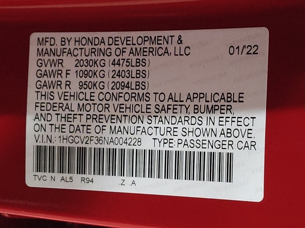 2022 Honda Accord in Arlington, TX 76011 - 18093853 33