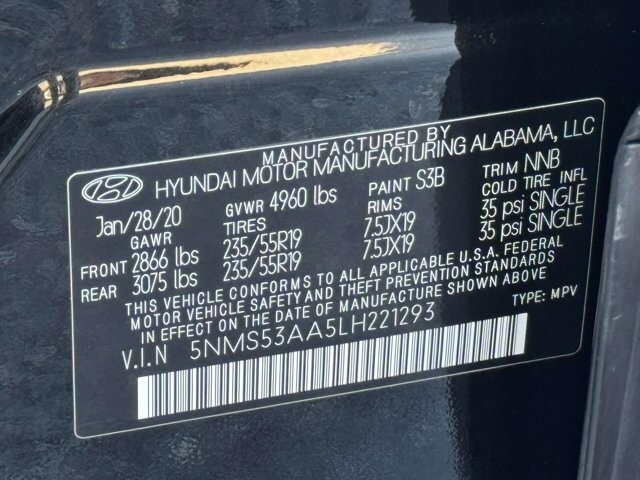 2020 Hyundai Santa Fe in Winchester, VA 22602 - 18093874 63