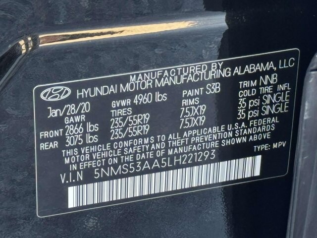 2020 Hyundai Santa Fe in Winchester, VA 22602 - 18093874 31