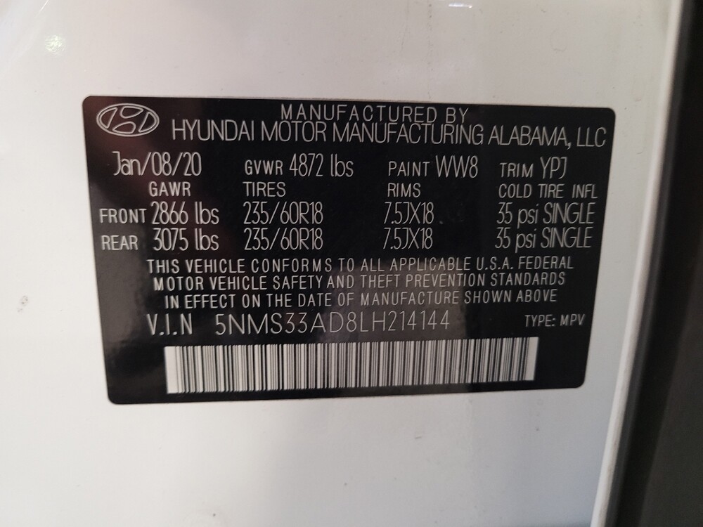 2020 Hyundai Santa Fe in Downey, CA 90241 - 18093911 33