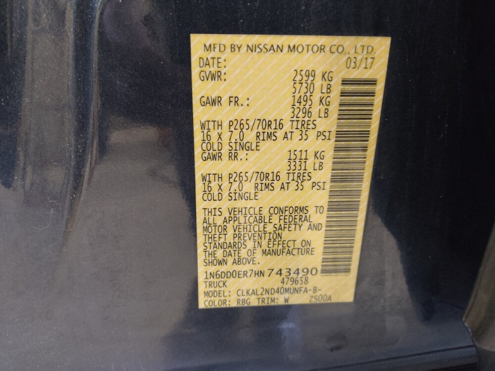 2017 Nissan Frontier in Athens, GA 30606 - 18093928 33