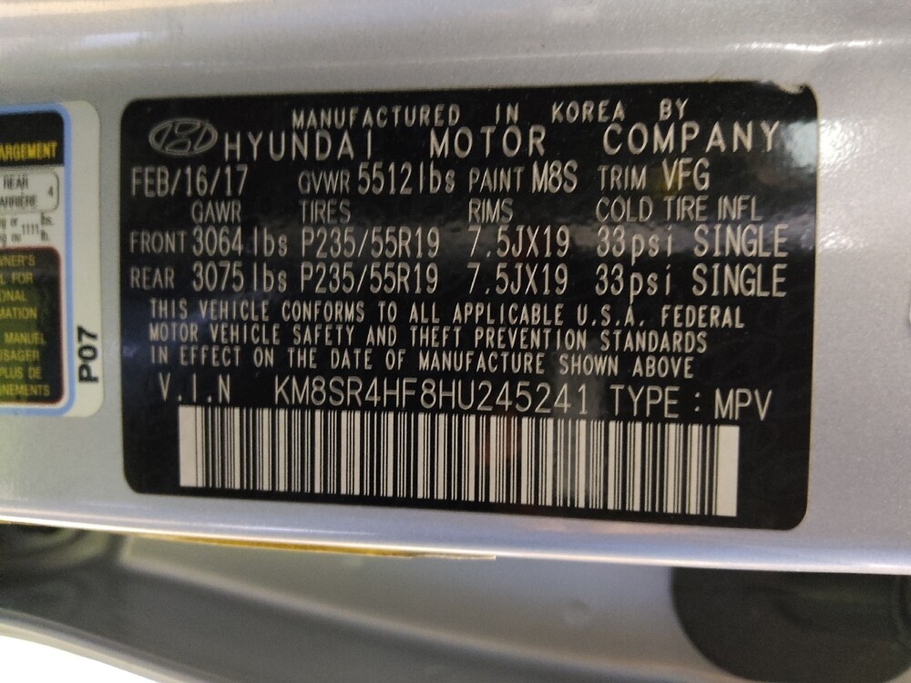 2017 Hyundai Santa Fe in Phoenix, AZ 85015 - 18093964 33