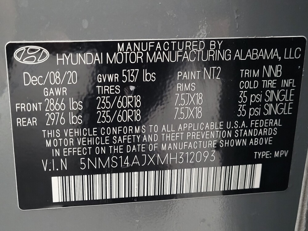 2021 Hyundai Santa Fe in Charleston, SC 29414 - 18093986 33