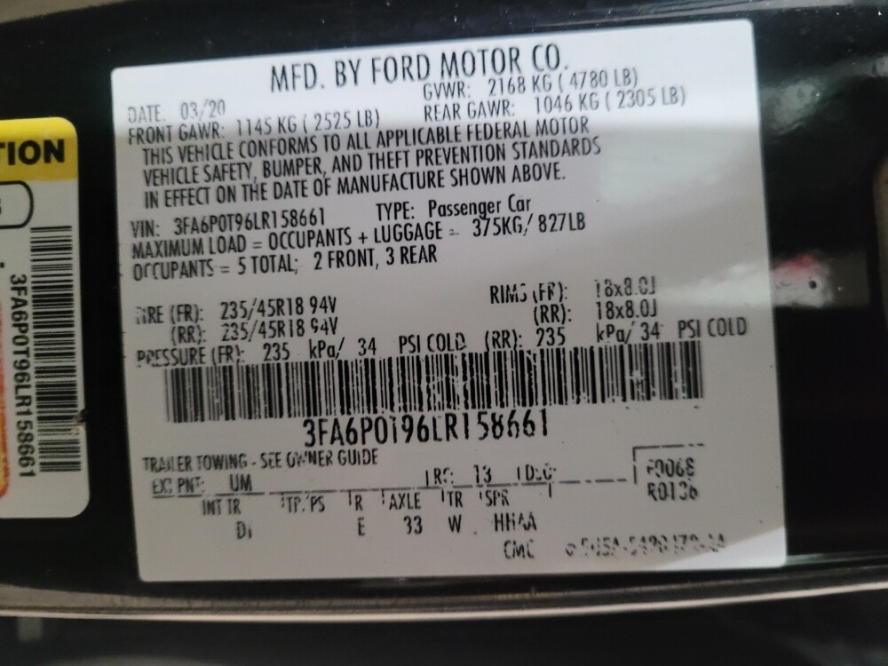 2020 Ford Fusion in New Castle, DE 19720 - 18094059 33