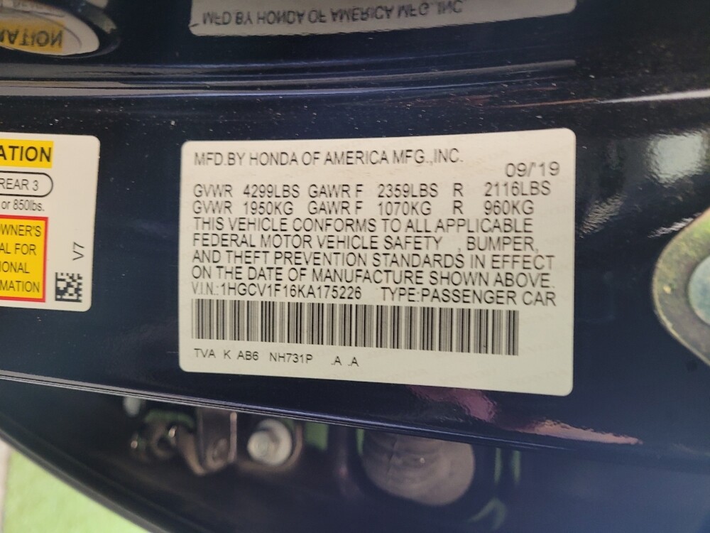 2019 Honda Accord in Fairfield, OH 45014 - 18094094 33