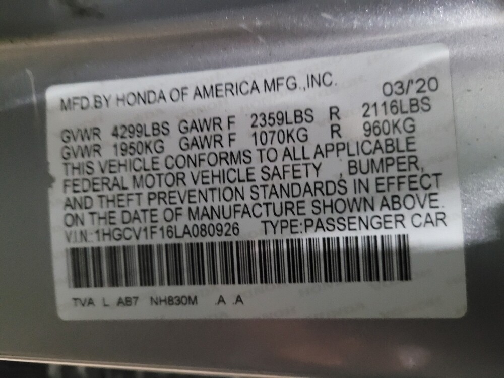 2020 Honda Accord in Williamstown, NJ 8094 - 18094160 33