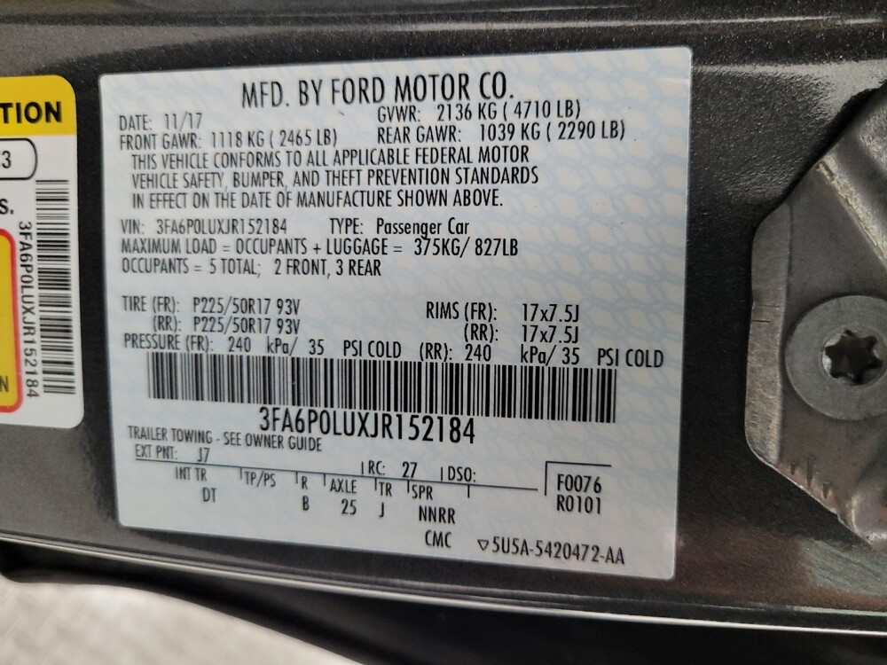 2018 Ford Fusion in Las Vegas, NV 89104 - 18094217 33