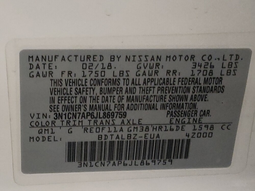 2018 Nissan Versa in Fort Worth, TX 76116 - 18094243 33