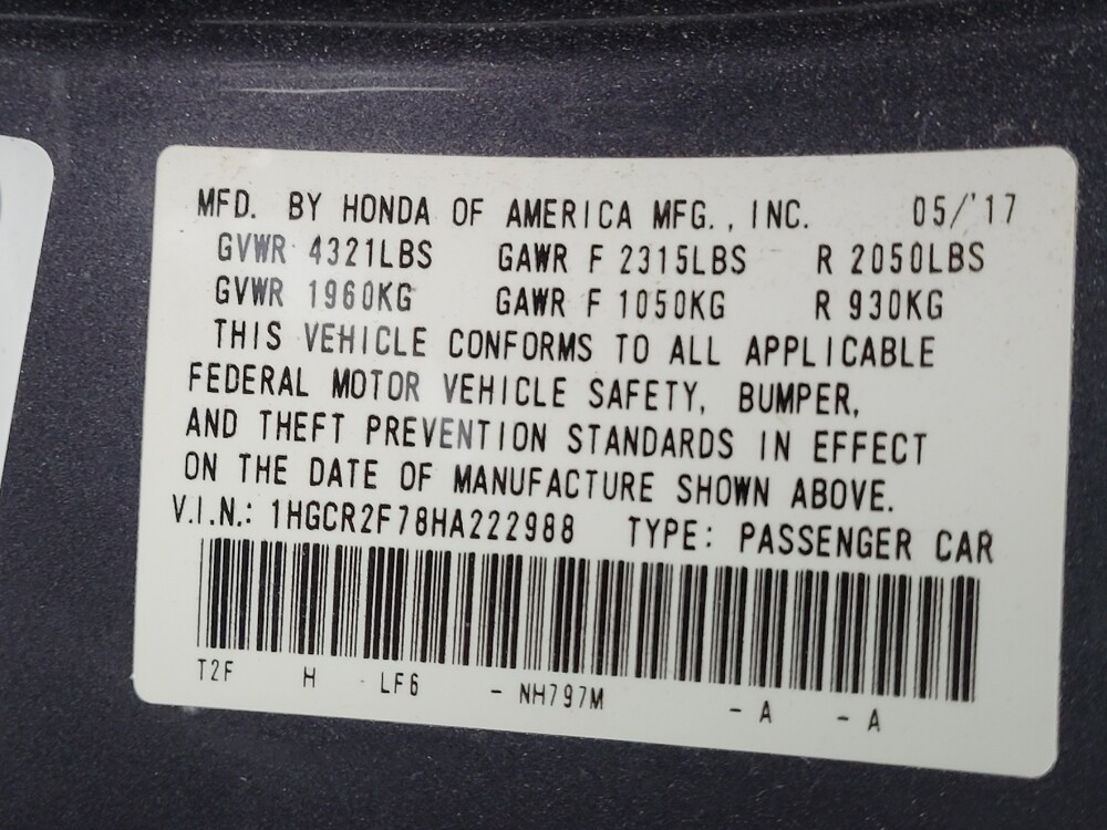 2017 Honda Accord in Winston-Salem, NC 27103 - 18094246 33