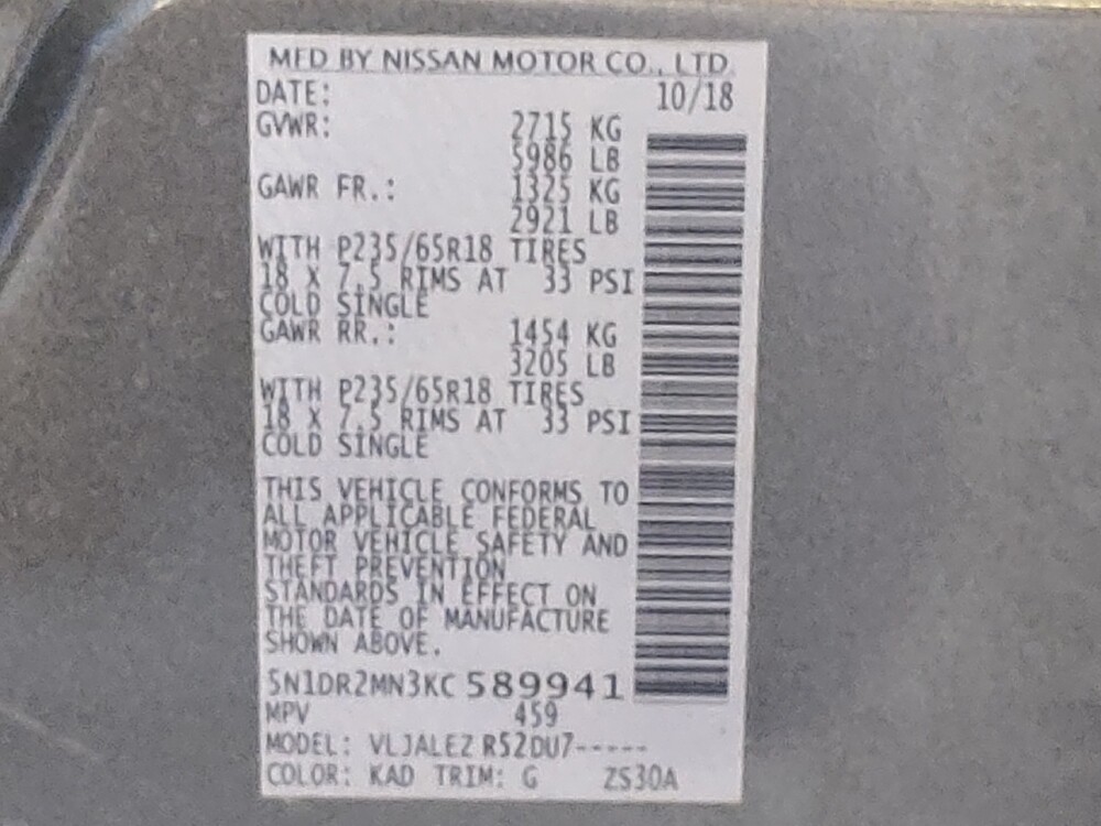 2019 Nissan Pathfinder in Tampa, FL 33612 - 18094263 33