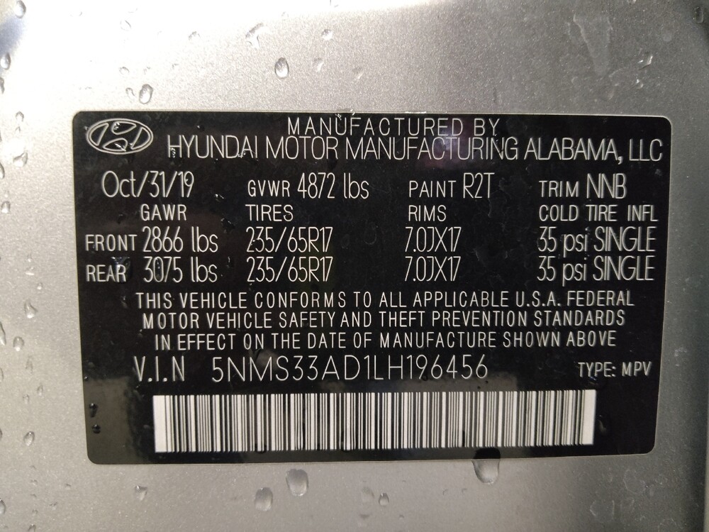 2020 Hyundai Santa Fe in Tampa, FL 33612 - 18094265 33