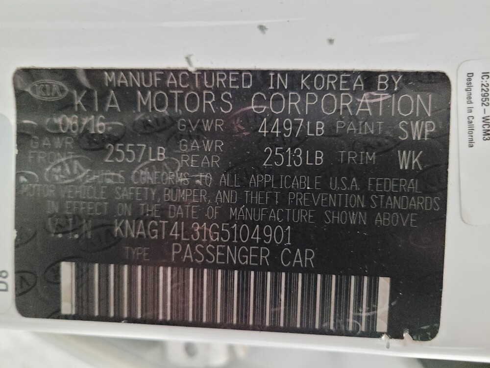 2016 Kia Optima in Montclair, CA 91763 - 18094269 33