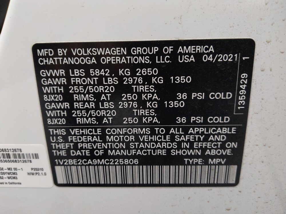 2021 Volkswagen Atlas in Springfield, MO 65807 - 18094270 33