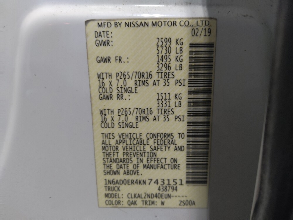 2019 Nissan Frontier in Charleston, SC 29414 - 18094417 33