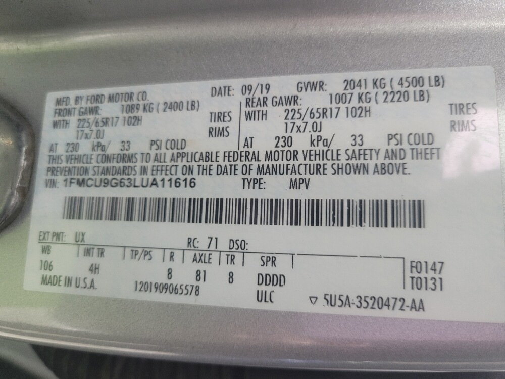 2020 Ford Escape in Duluth, GA 30096 - 18094521 33