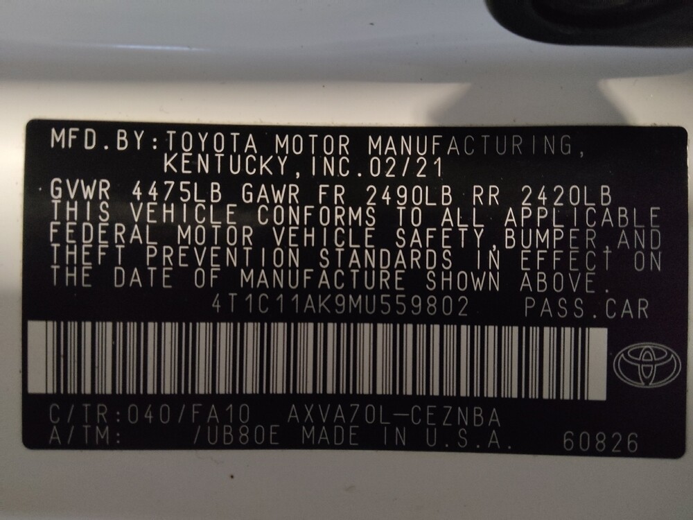 2021 Toyota Camry in Columbia, SC 29210 - 18094615 33
