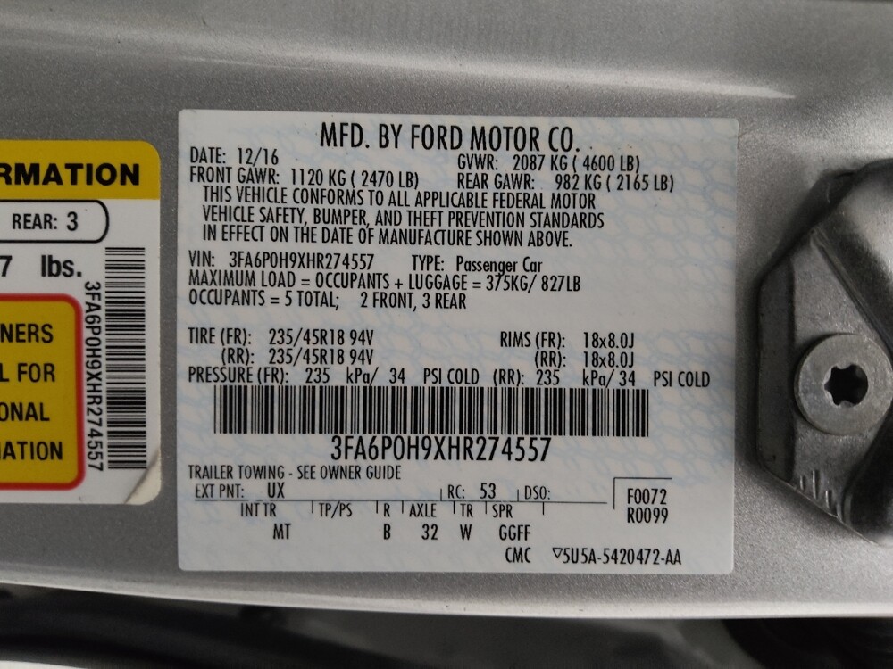 2017 Ford Fusion in Lakewood, CO 80215 - 18094634 33