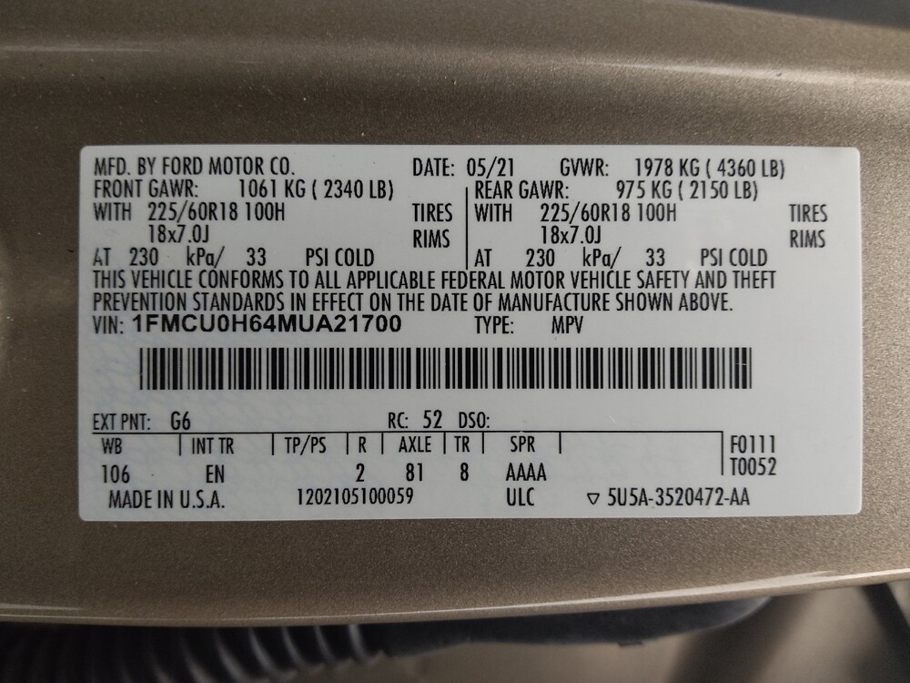 2021 Ford Escape in Lakewood, CO 80215 - 18094635 33