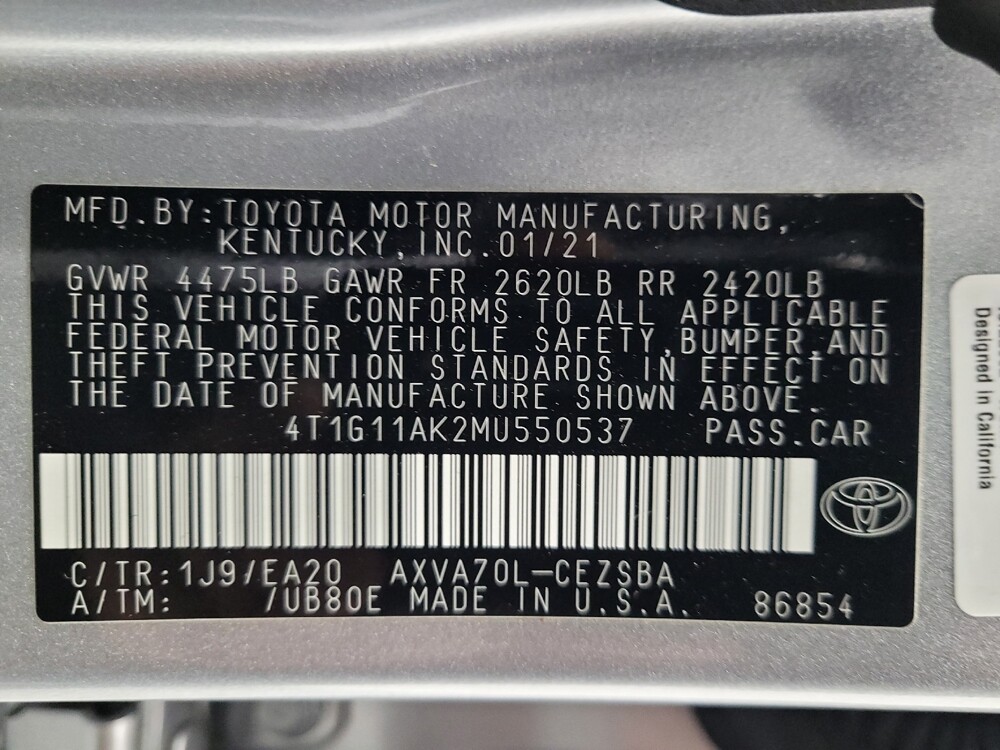 2021 Toyota Camry in Madison, TN 37115 - 18094638 33