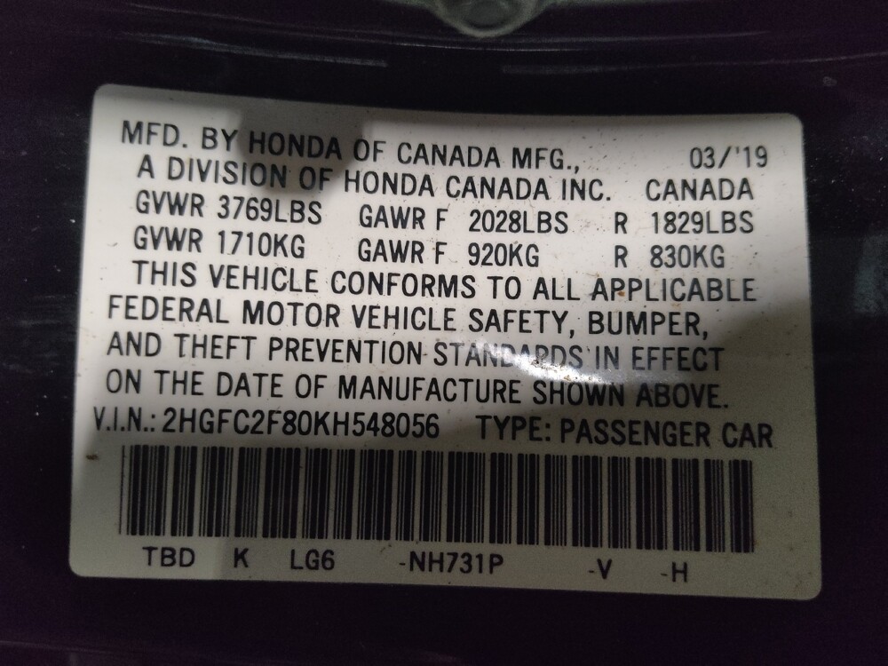 2019 Honda Civic in Charleston, SC 29414 - 18094691 33