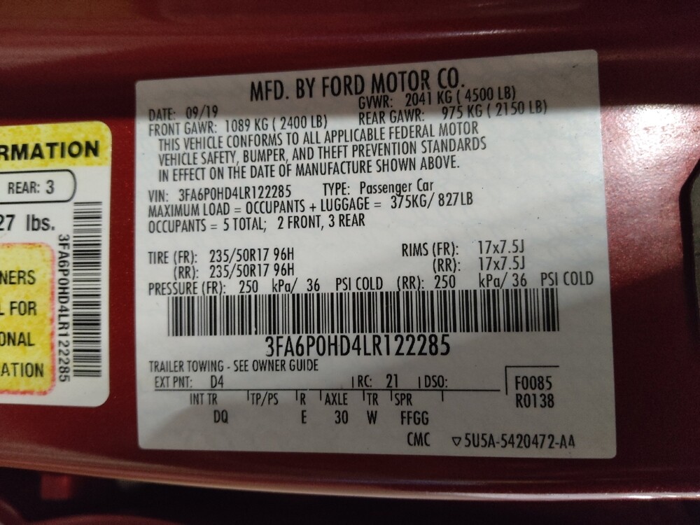 2020 Ford Fusion in Tyler, TX 75701 - 18094753 33