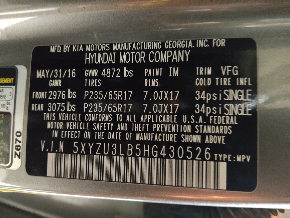 2017 Hyundai Santa Fe in Morrow, GA 30260 - 18094766 33