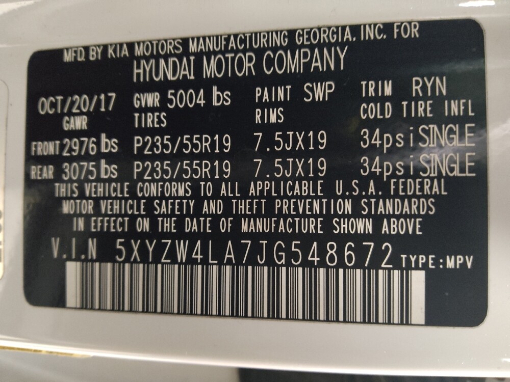 2018 Hyundai Santa Fe in Union City, GA 30291 - 18094779 33