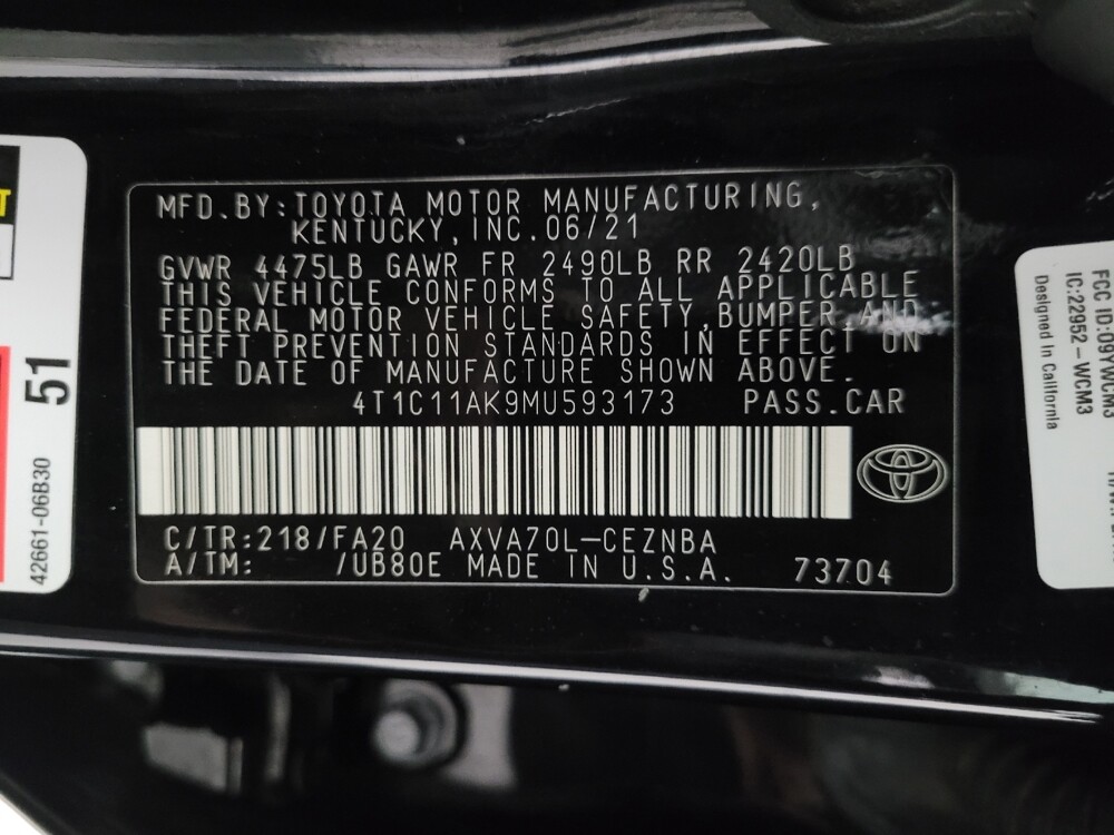 2021 Toyota Camry in Glendale, AZ 85301 - 18094787 33