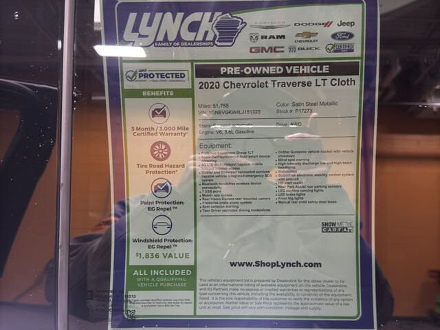 2020 Chevrolet Traverse in Burlington, WI 53105 - 18094828 42